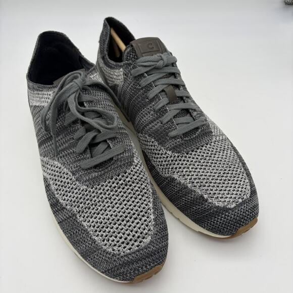Cole Haan Men's GRANDPRO RNR STCHLT Knit Sneaker Grey Tan C27764 9.5M New - Picture 1 of 12